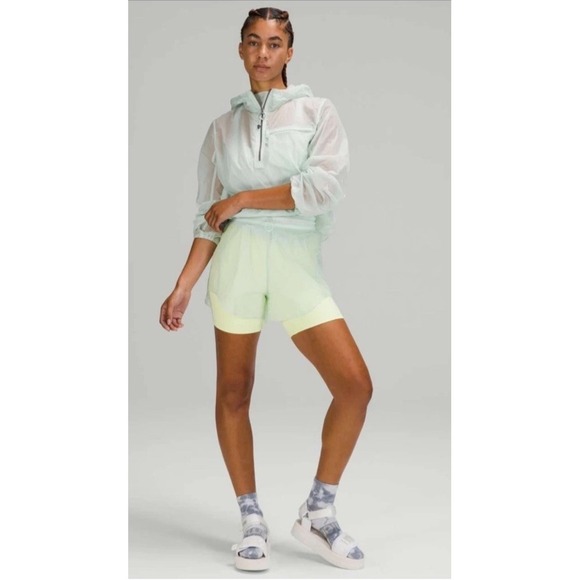 lululemon athletica Pants - Lululemon Step Out High Rise Short 3" Inseam Packable Ocean Air Size: 6